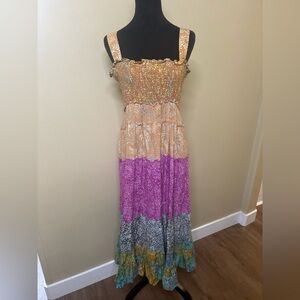 Coconut Moon Bohemian smocked Maxi Dress